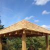 105.KIOSQUE DPT 35 ETS MORIN ET ASSOCIES COUVERTURE TUILES DE BOIS CHATAIGNIER