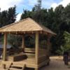 106.KIOSQUE DPT 35 ETS MORIN ET ASSOCIES COUVERTURE TUILES DE BOIS CHATAIGNIER