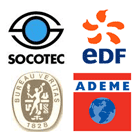 logos ademe,socotec,veritas,edf